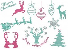 Stickserie - Weihnachts Silhouette